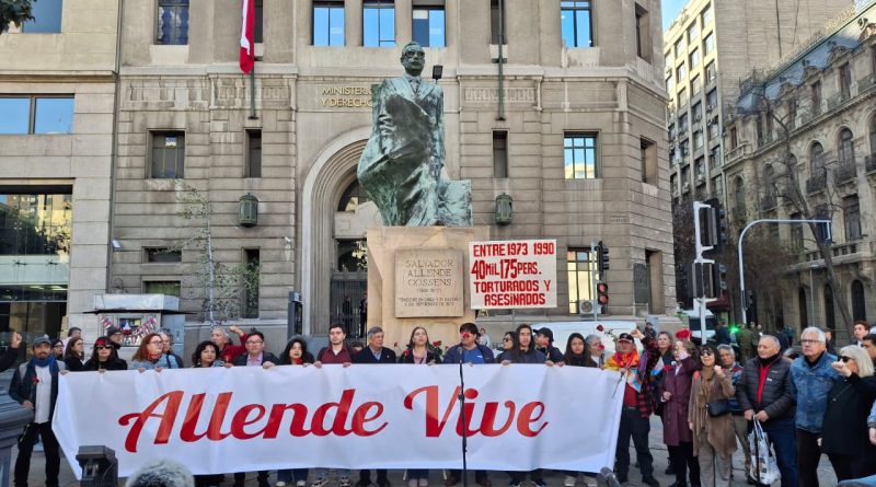 Foto del evento de la conmemoración de los a 55 años del triunfo de Allende y de la Unidad Popular